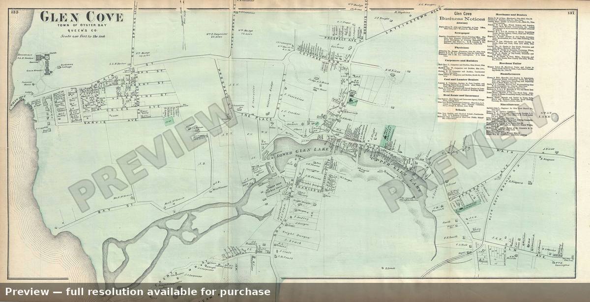 Antique map: Glen Cove 2, 1873, 1873