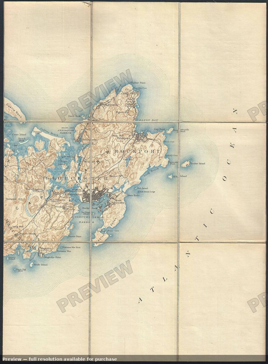 Antique map: Gloucester, 1887, 1887