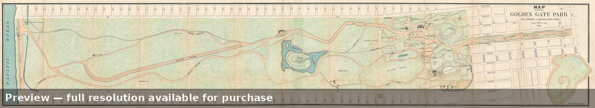 Antique map: Golden Gate Park, 1893, 1893
