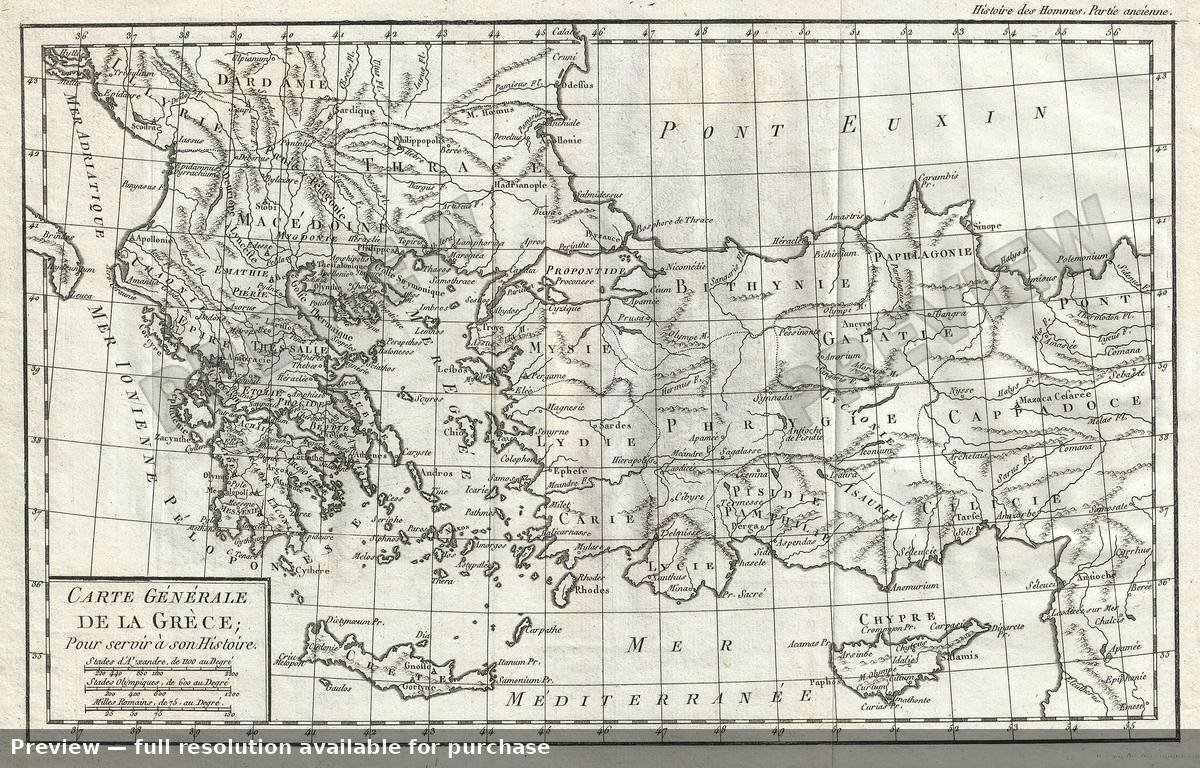 Antique map: Greece, 1782