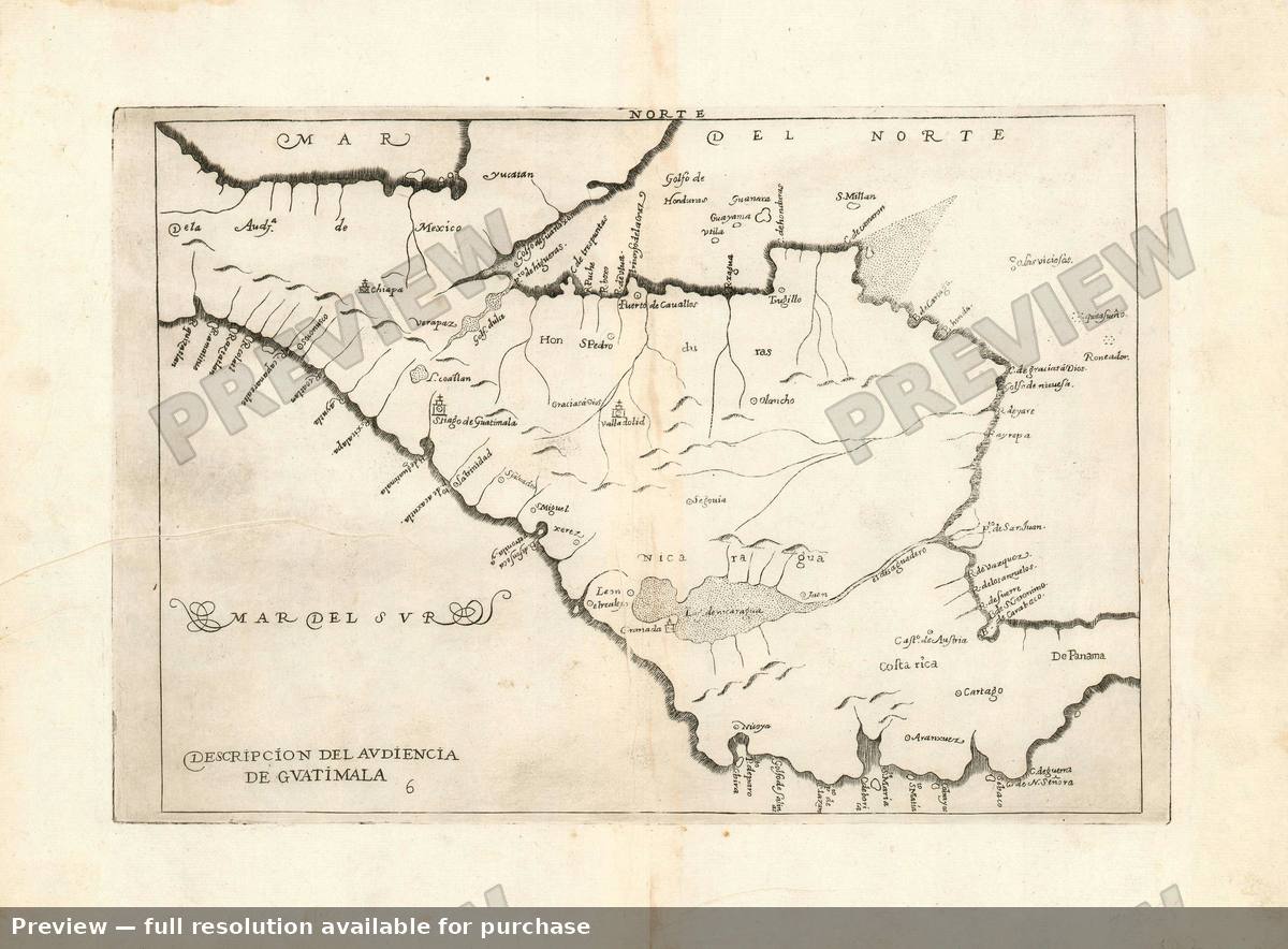 Antique map: Guatemala, 1726