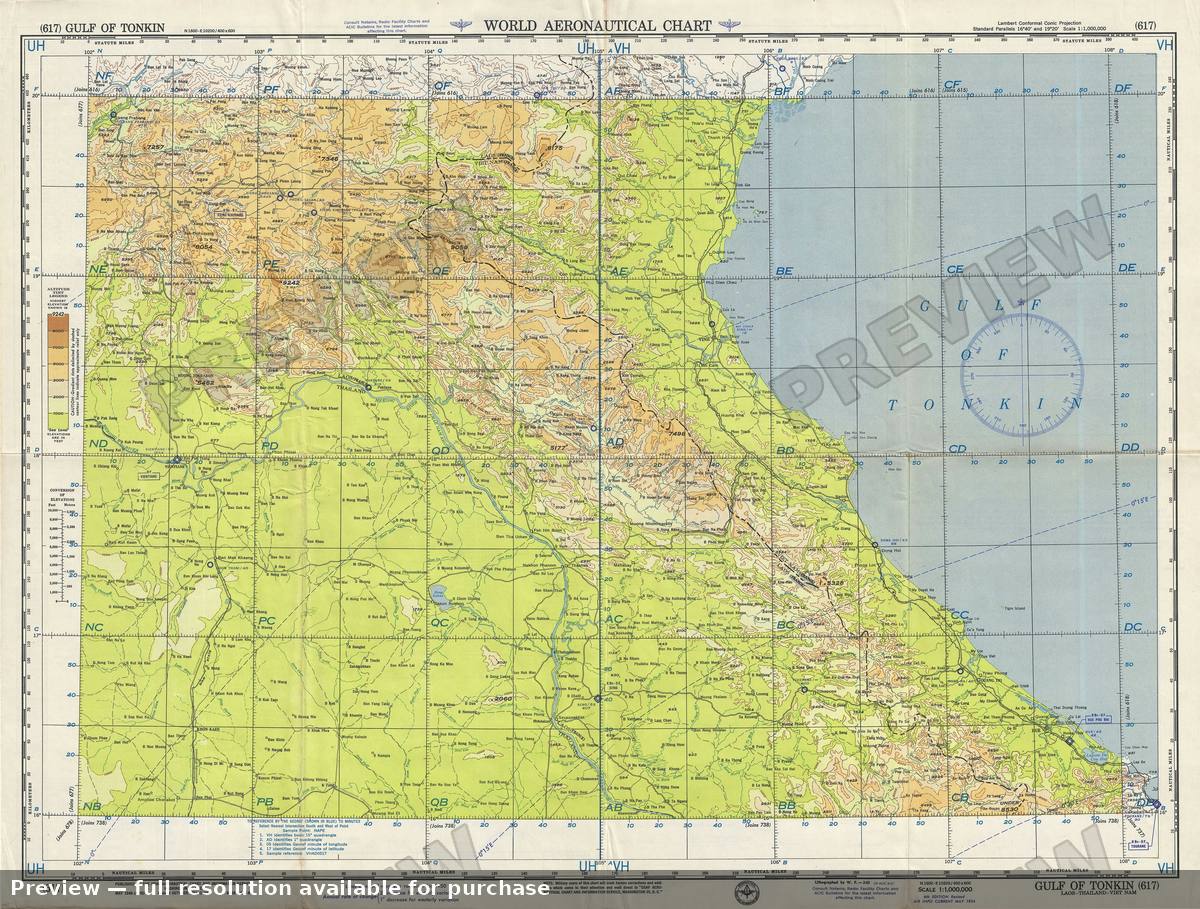 Antique map: Gulf Of Tonkin, 1954, 1954
