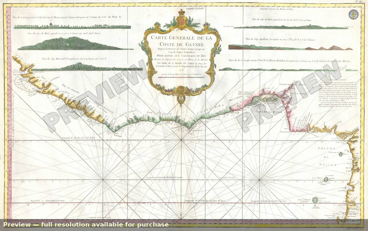 Antique map: Gulfof Guinee, 1765, 1765