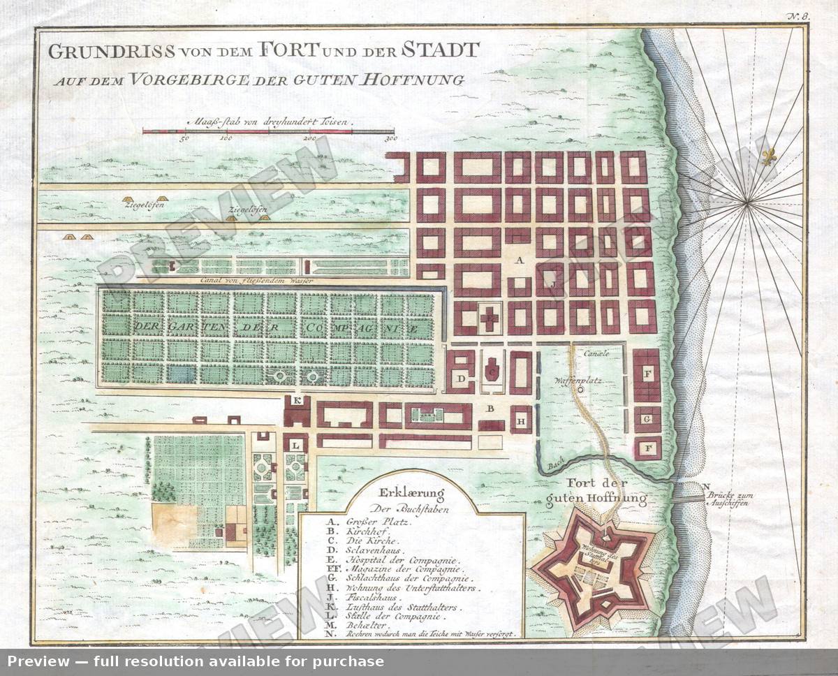 Antique map: Gundriss, 1750, 1750