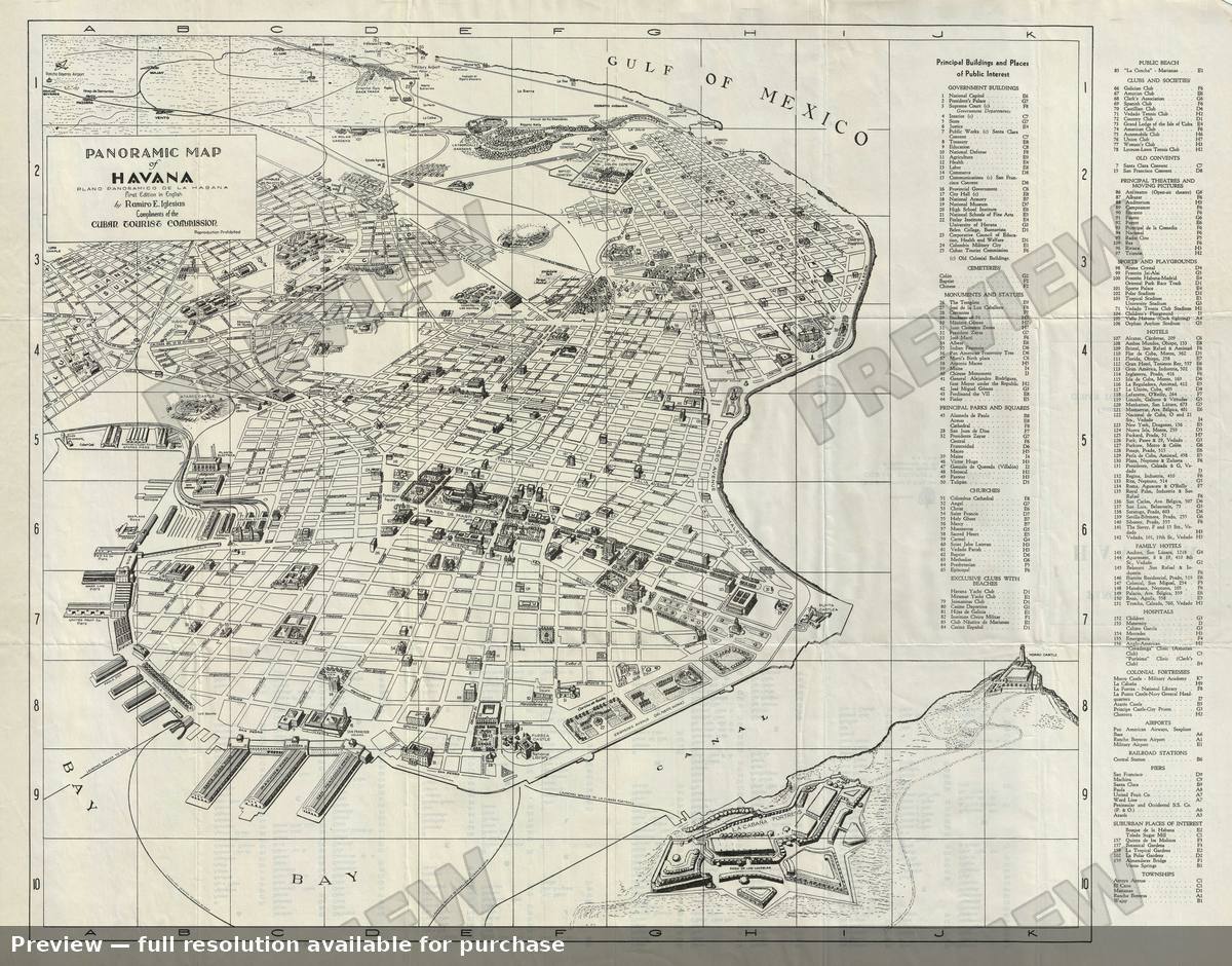 Antique map: Havana, 1940, 1940