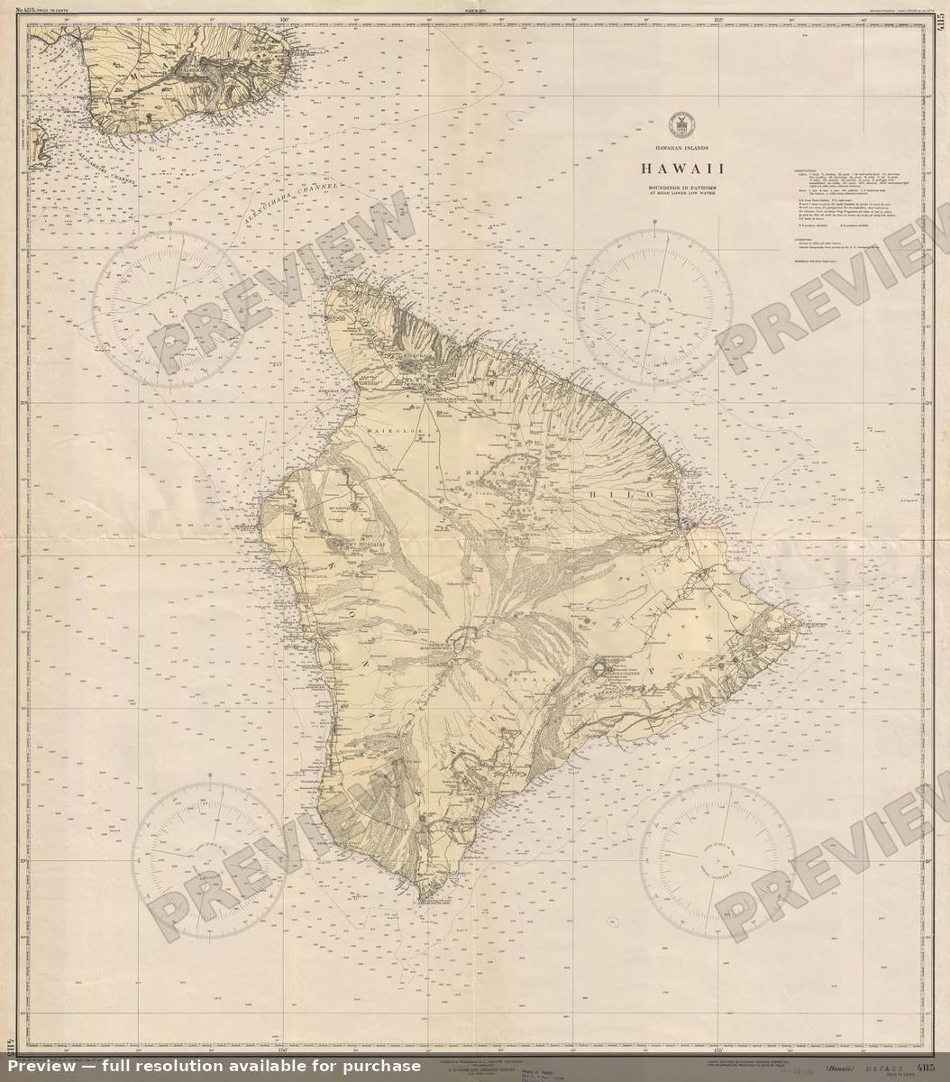 Antique map: Hawaii 2, 1948, 1948