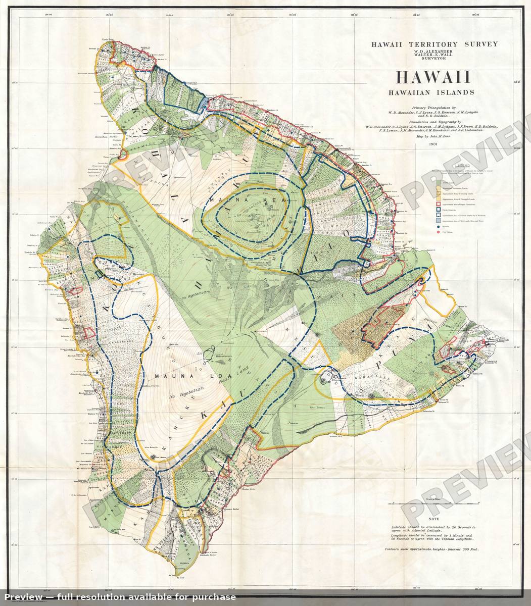 Antique map: Hawaii Hawaii, 1901, 1901