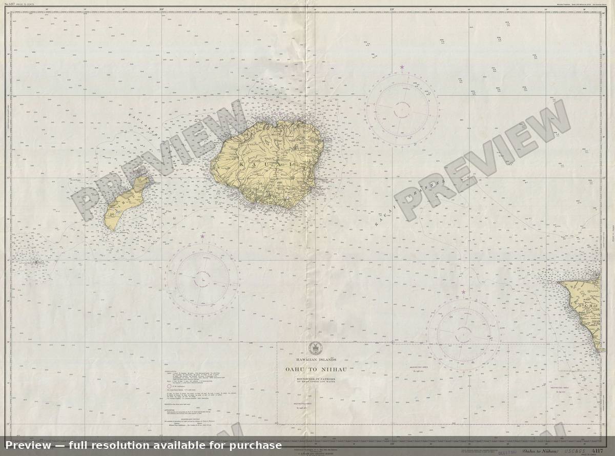 Antique map: Hawaii Niihau, 1947, 1947