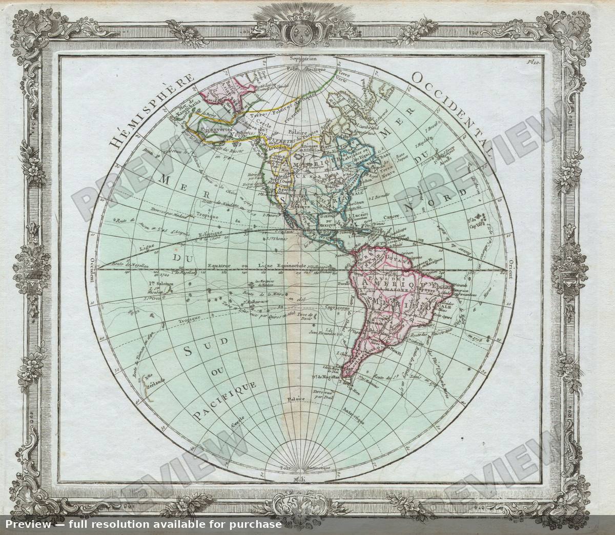 Antique map: Hemi West, 1764