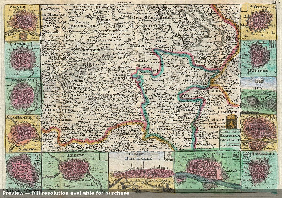 Antique map: Hertogdom, 1747, 1747