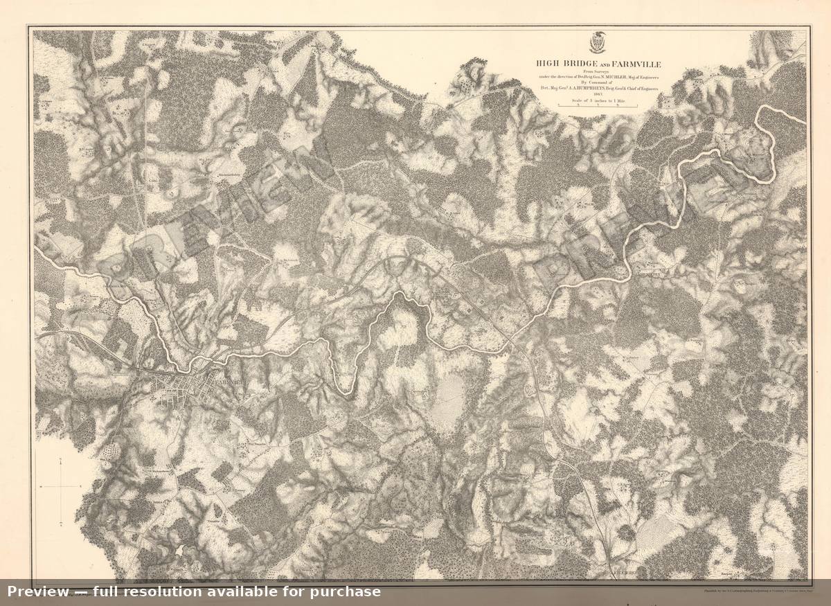 Antique map: High Bridge, 1867