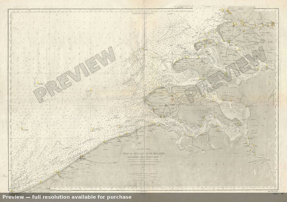 Antique map: Holland Belgium, 1887