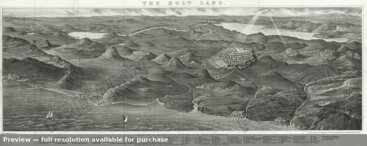 Antique map: Holy Land, 1840, 1840