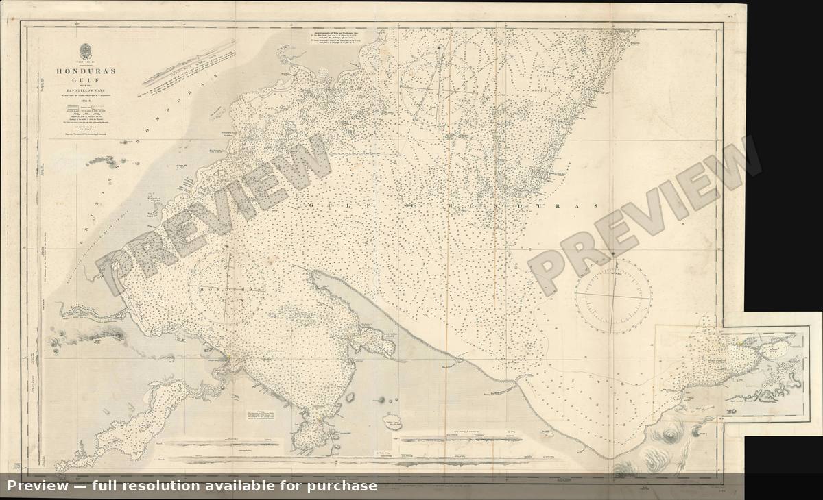 Antique map: Honduras Gulf, 1899