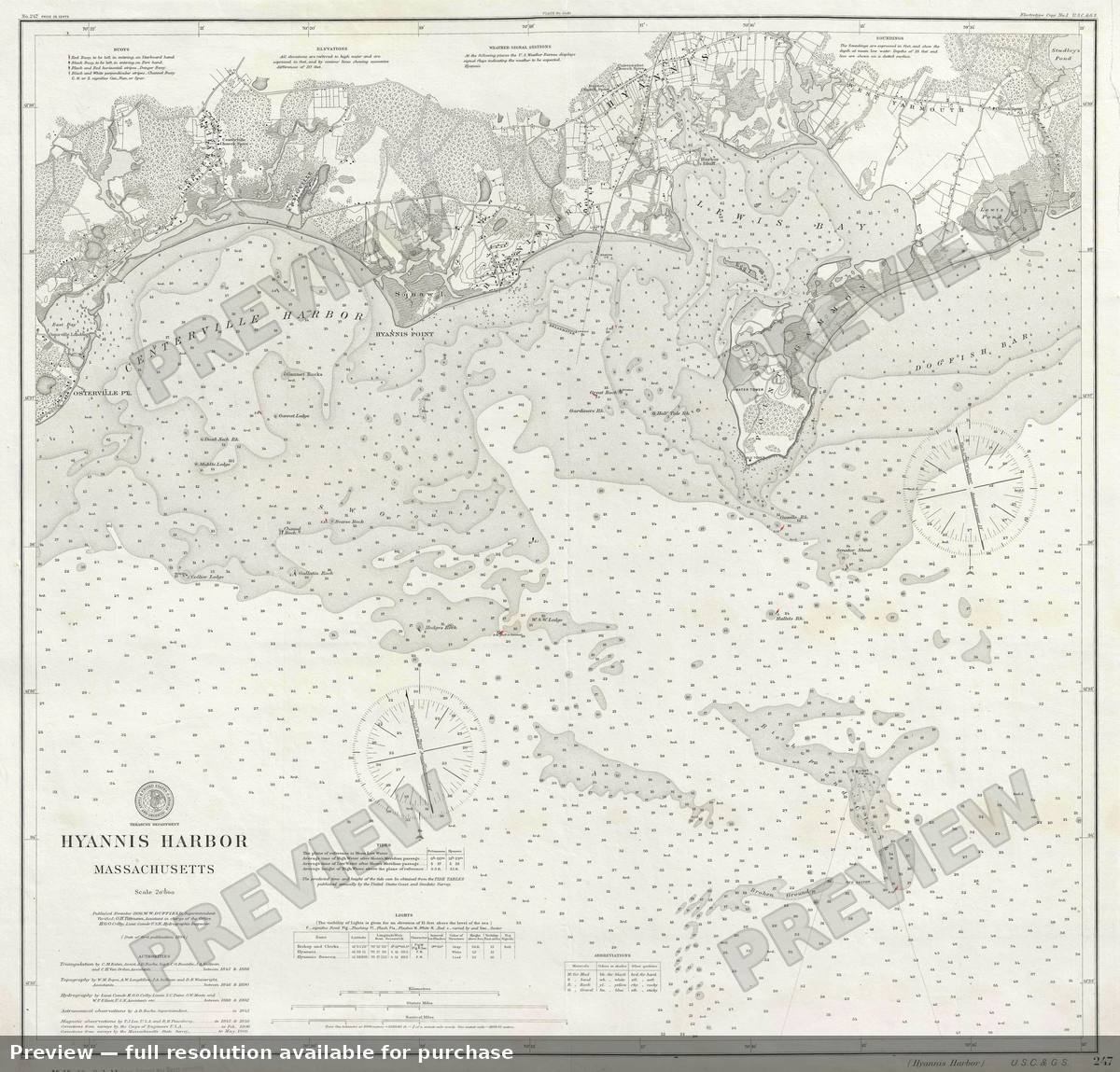 Antique map: Hyannis Harbor, 1906, 1906