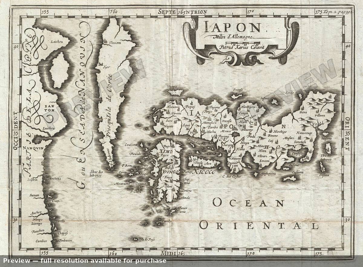 Antique map: Iapon Korea, 1700