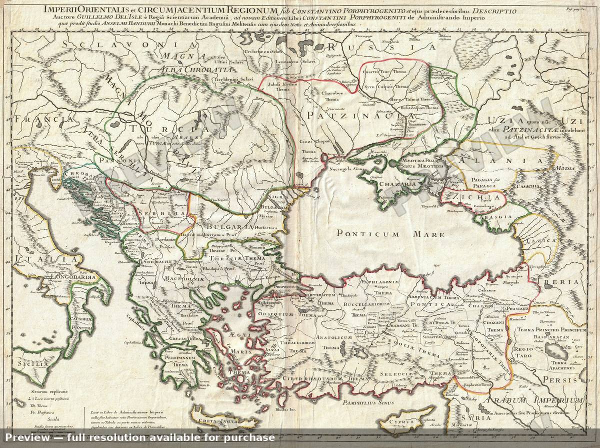Antique map: Imperii Orientalis, 1715, 1715