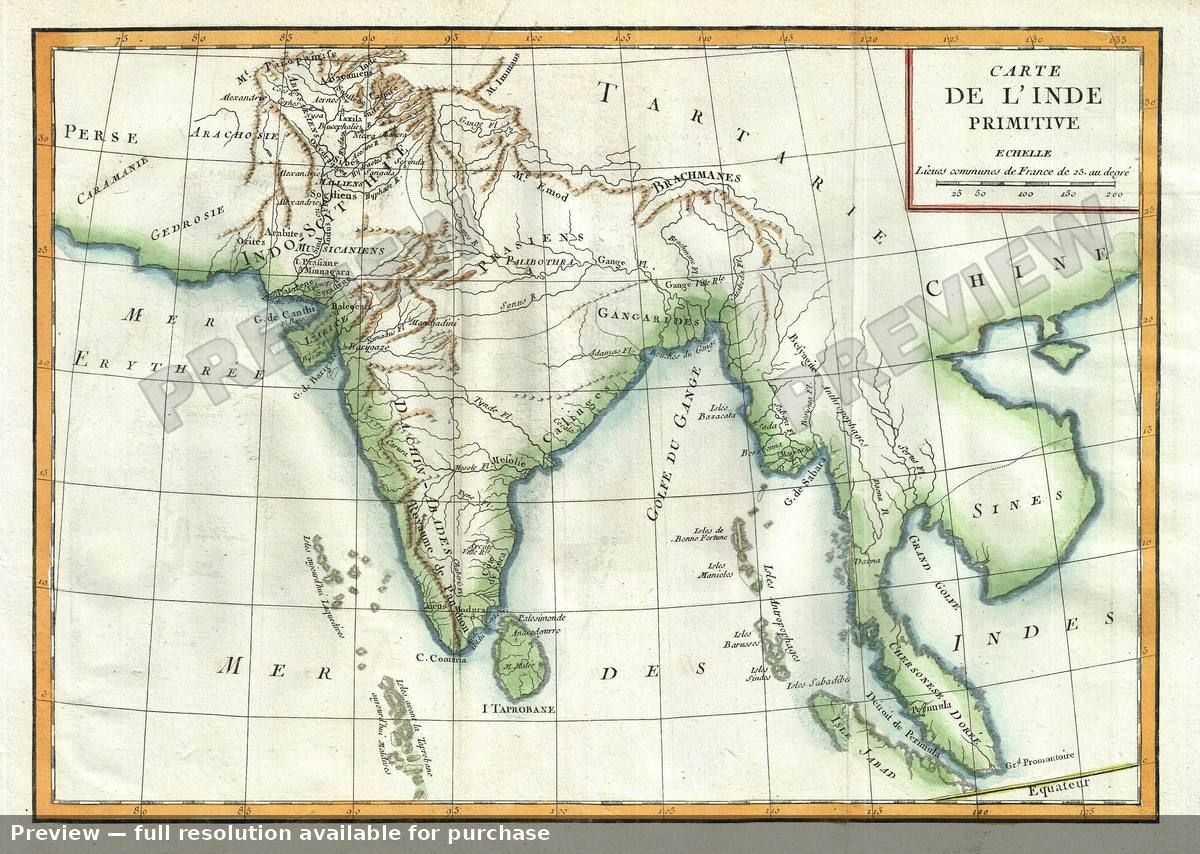 Antique map: India Ancient, 1770, 1770