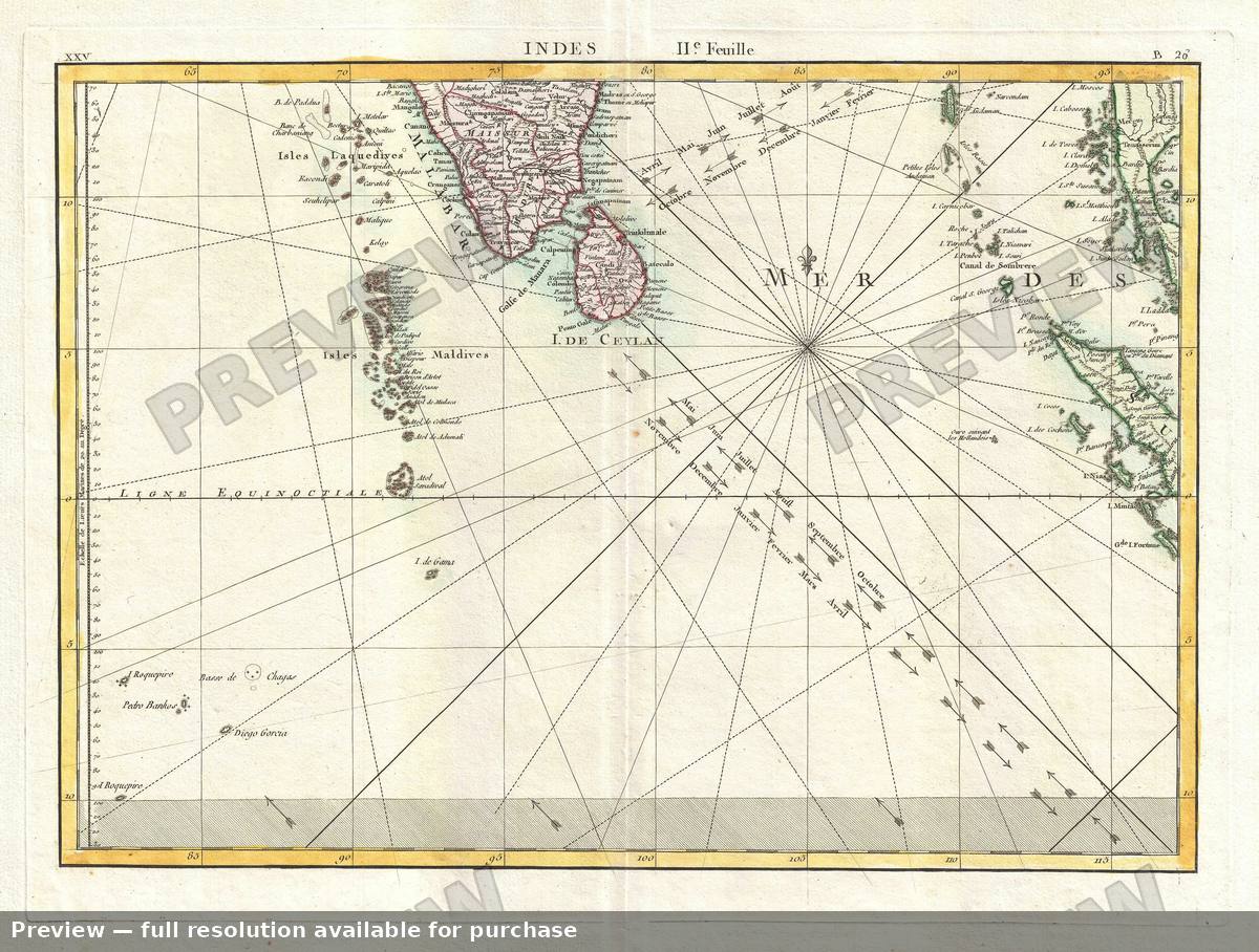 Antique map: India South 2, 1770, 1770