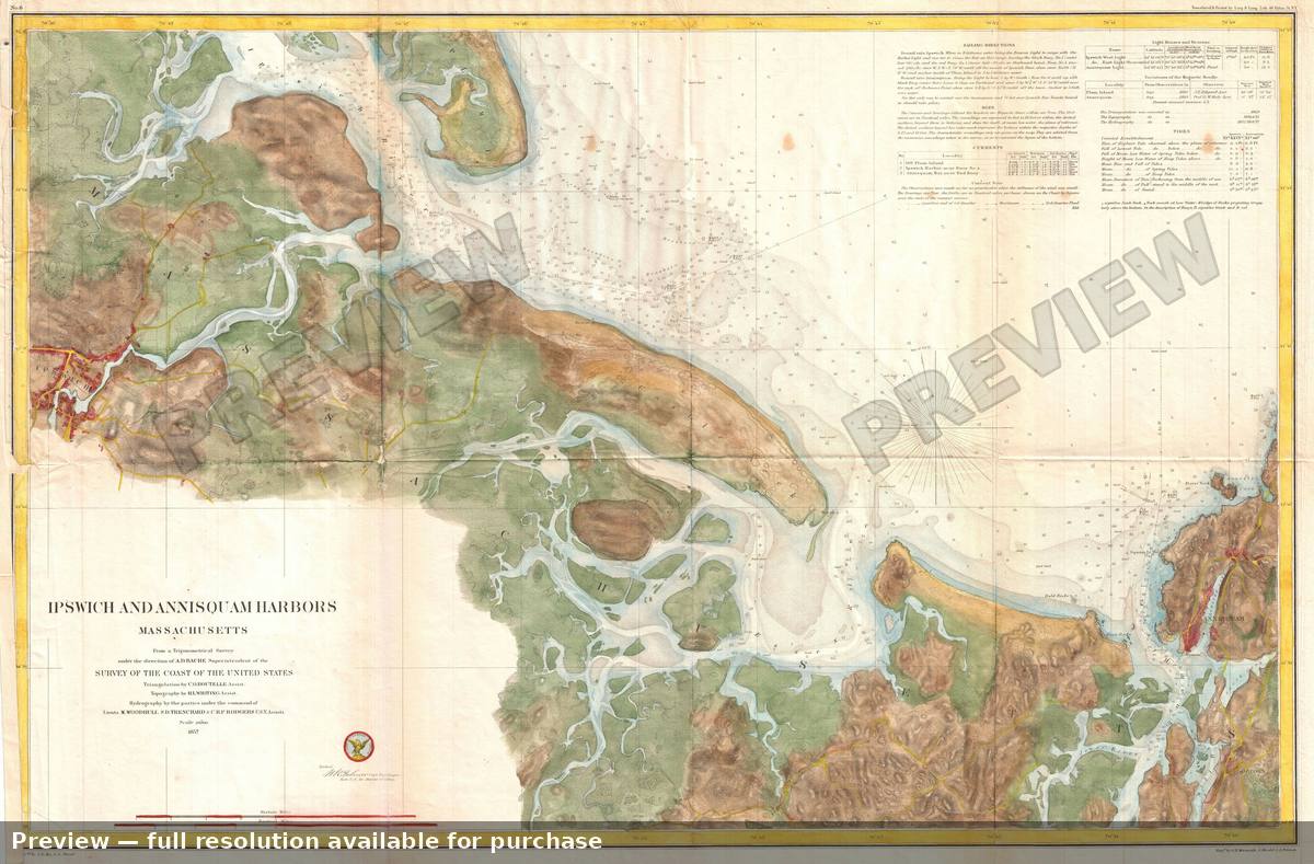 Antique map: Ipswich Annisquam, 1857, 1857