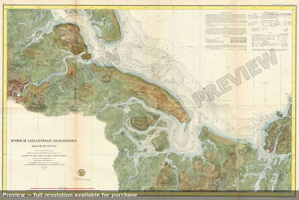 Antique map: Ipswich Annisquam 2, 1857, 1857