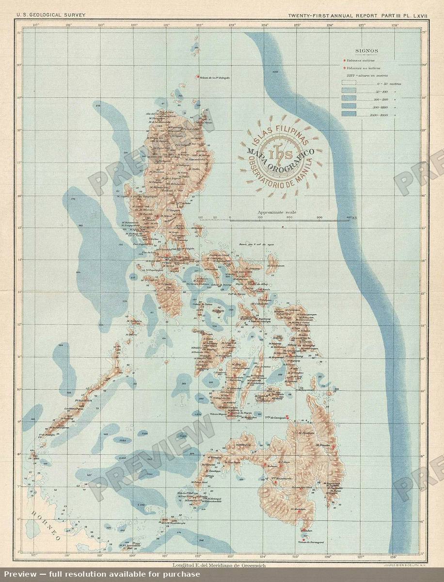 Antique map: Islas Finipinas, 1903