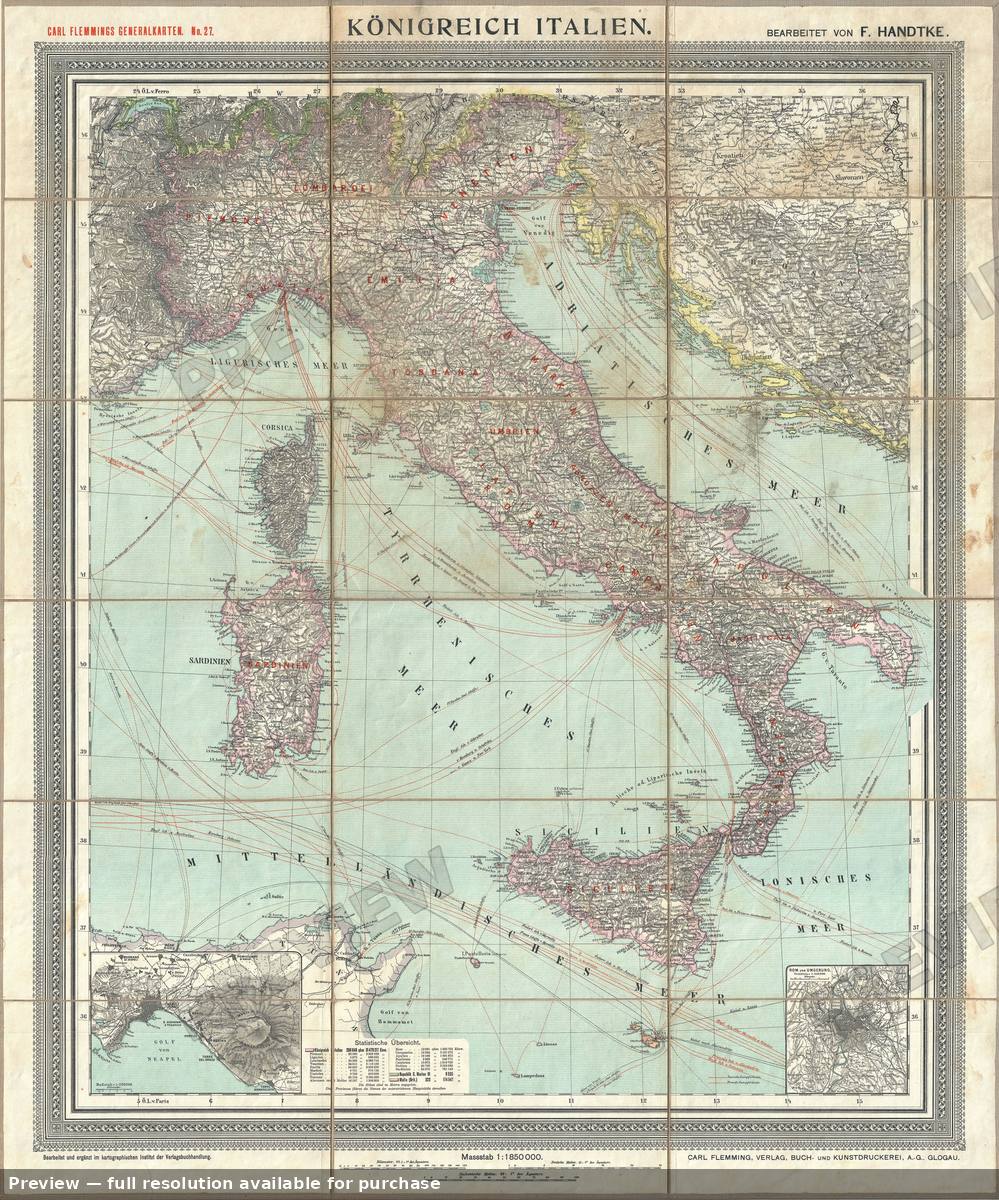 Antique map: Italy, 1800