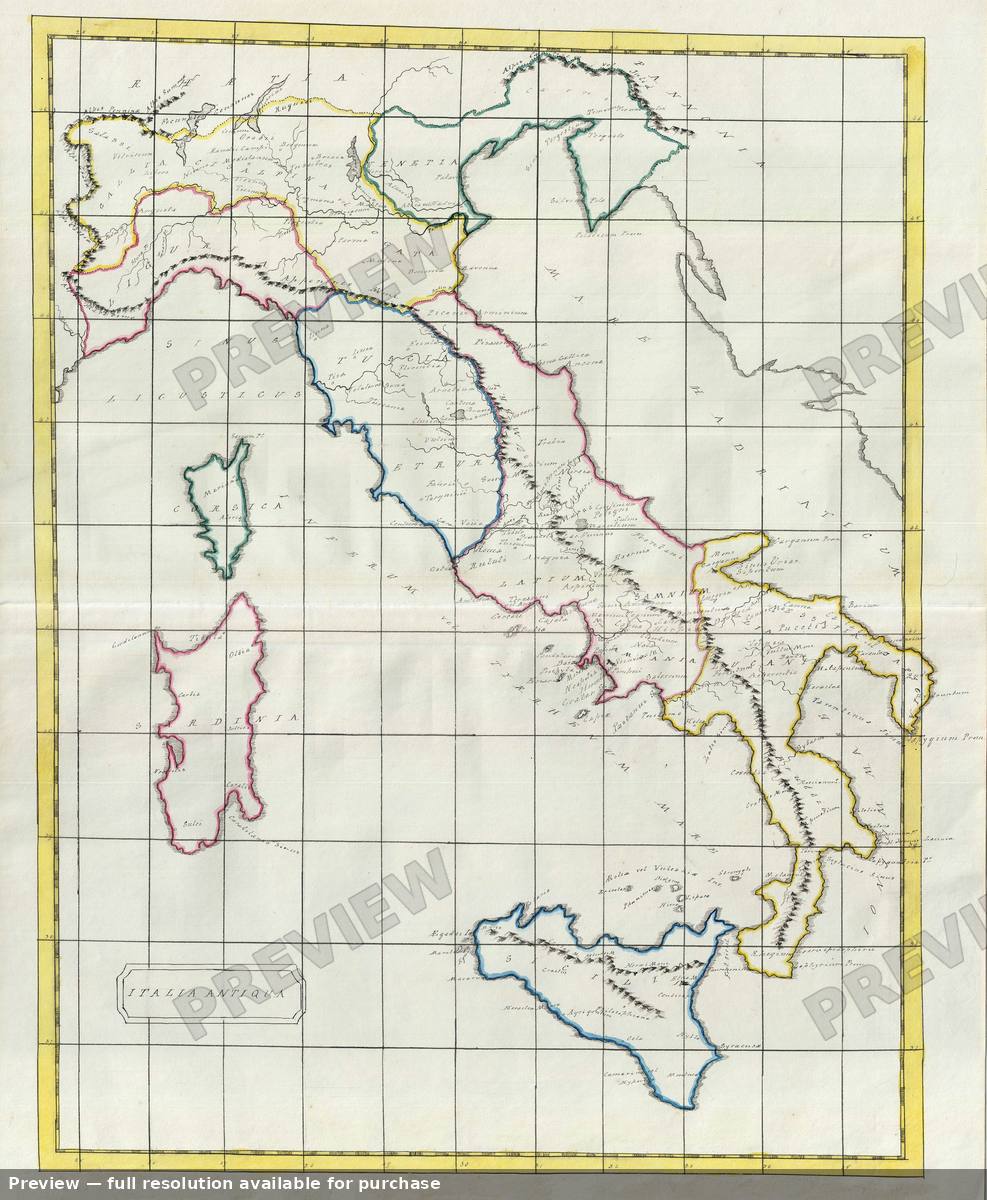 Antique map: Italy Antiquity, 1823