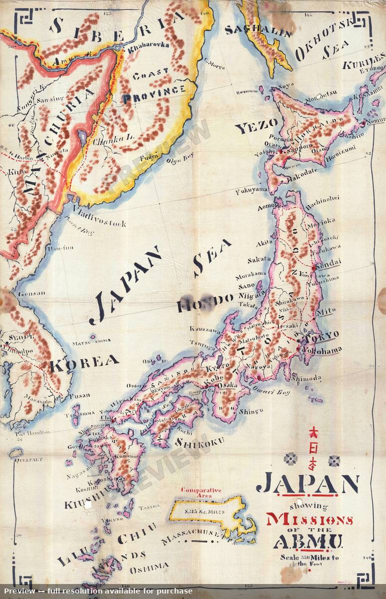 Antique map: Japan, 1904, 1904