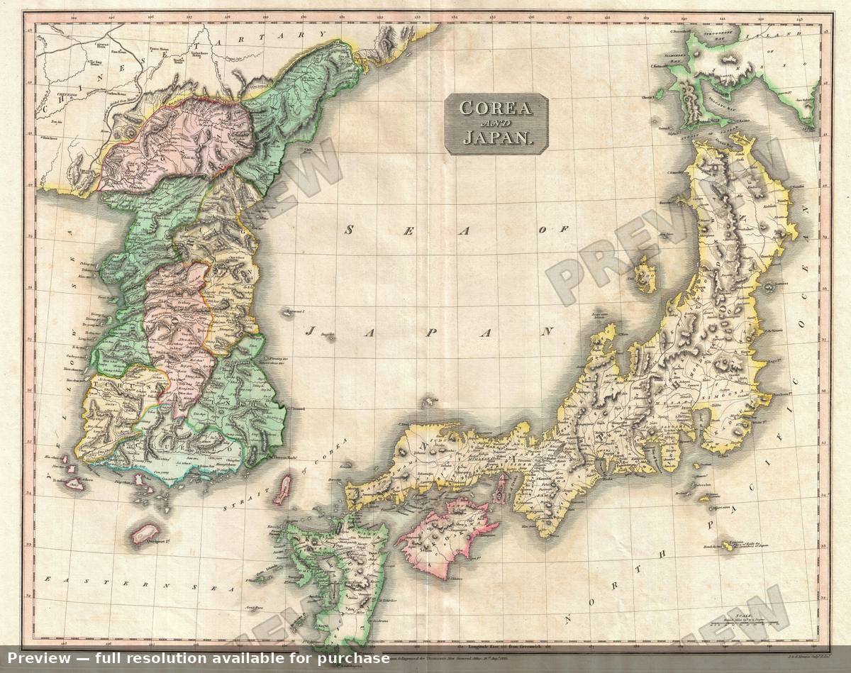 Antique map: Japan Corea, 1815, 1815