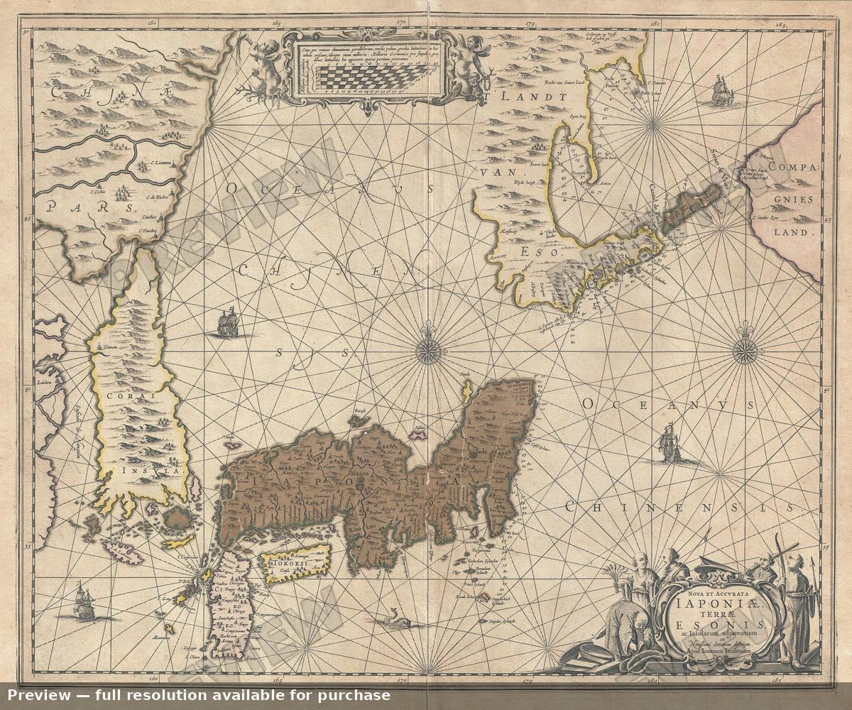 Antique map: Japan Korea, 1690, 1690