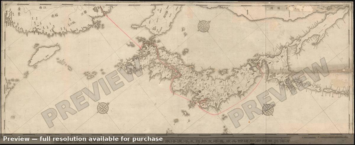 Antique map: Japanto Shanghai, 1890, 1890