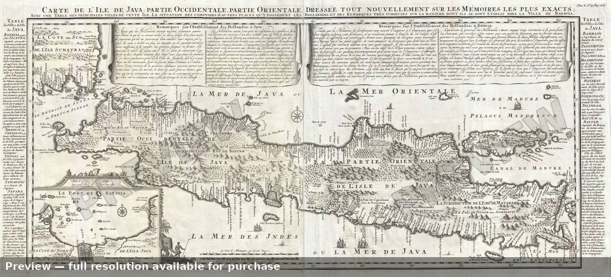 Antique map: Java, 1718