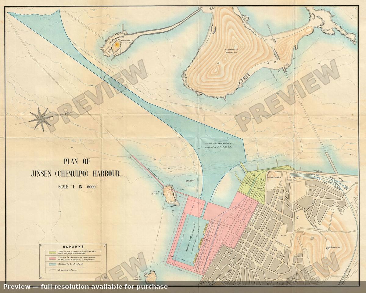 Antique map: Jinsen