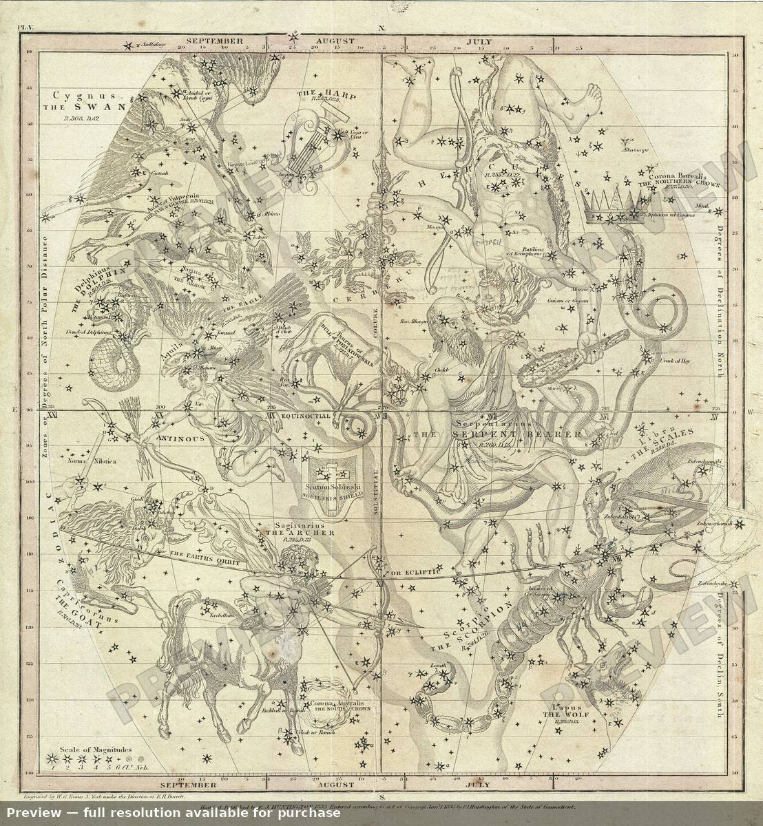 Antique map: Jul Aug Sep, 1835, 1835