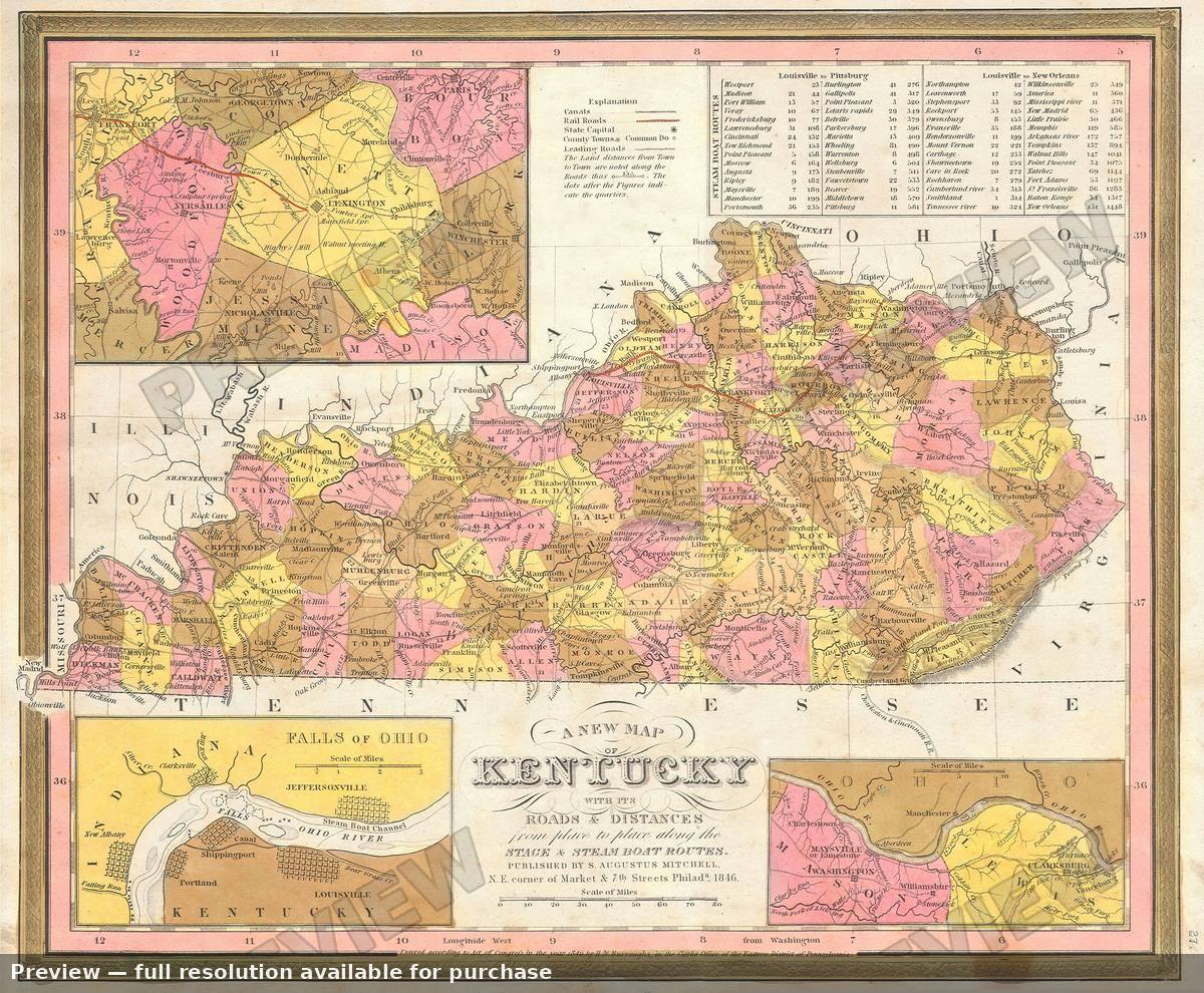 Antique map: KT, 1846, 1846