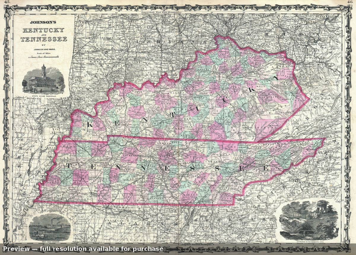 Antique map: KTTN, 1862, 1862