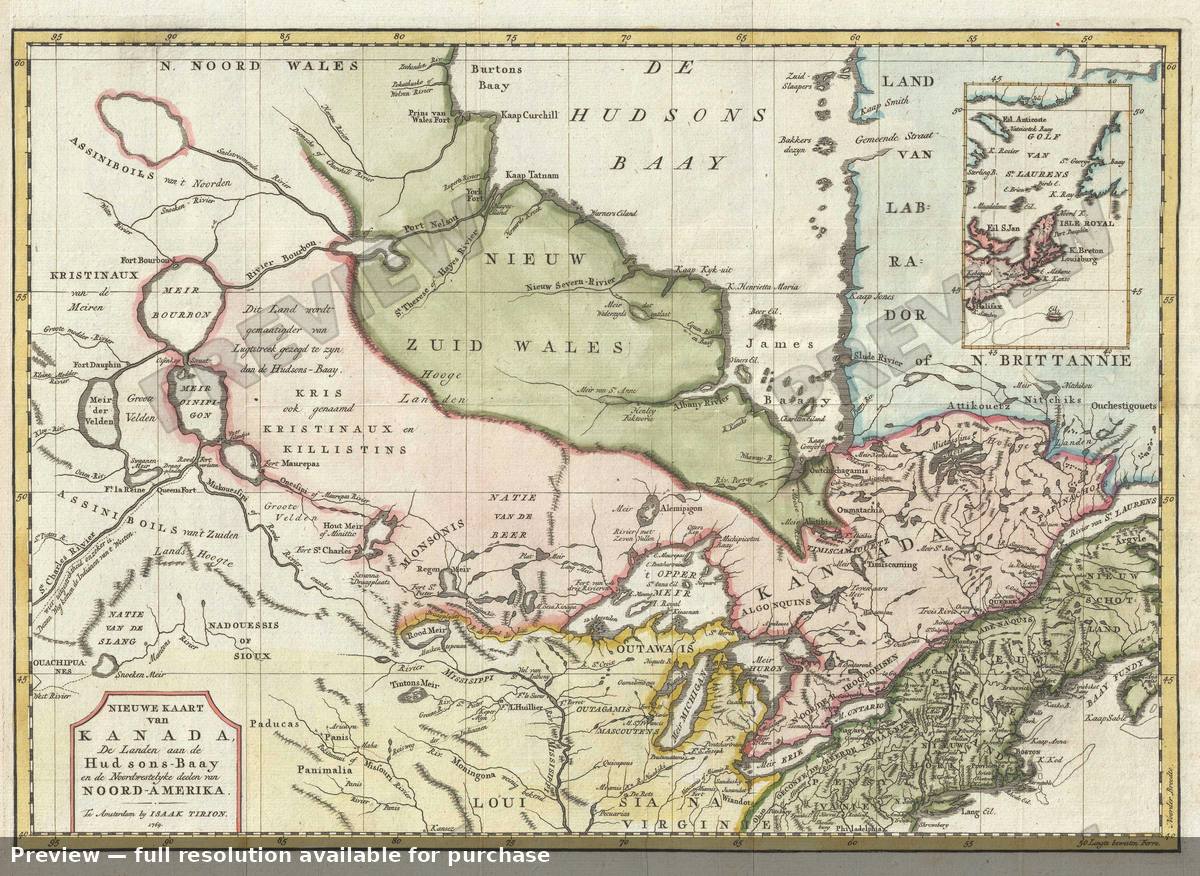 Antique map: Kanada, 1769