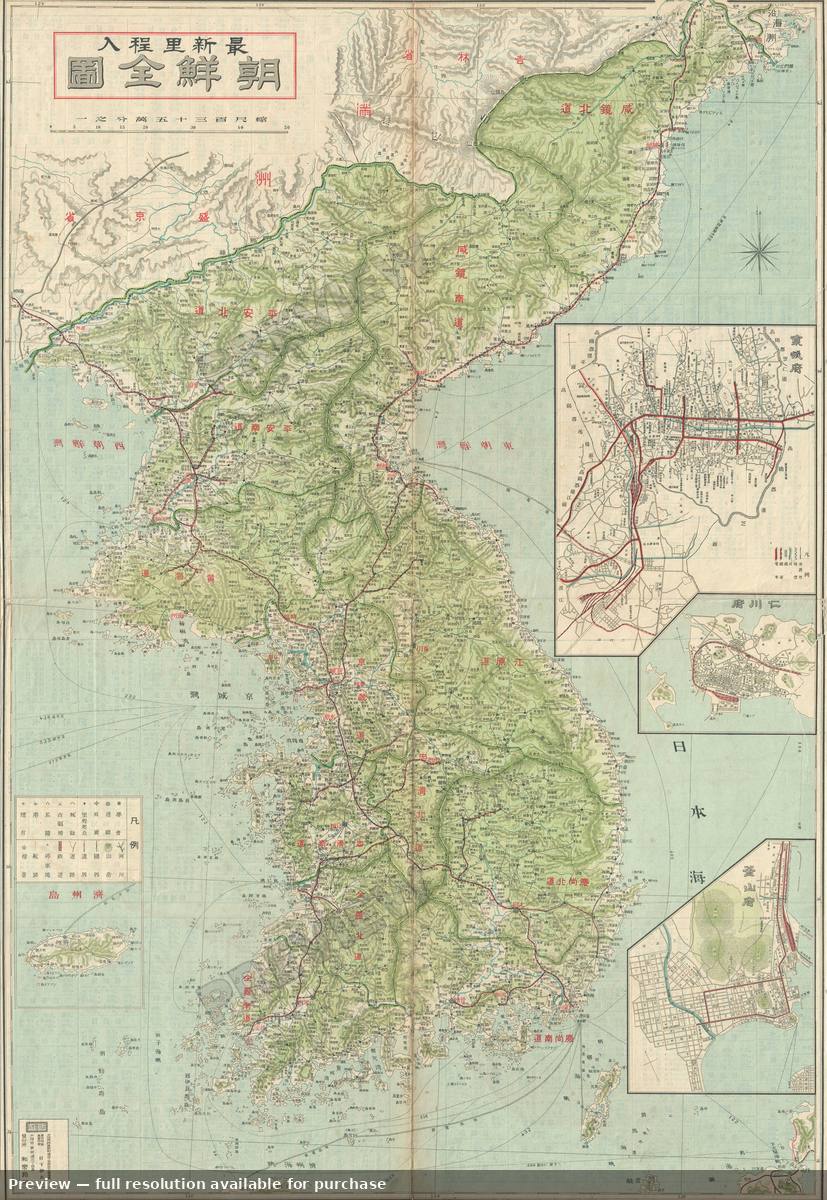 Antique map: Korea