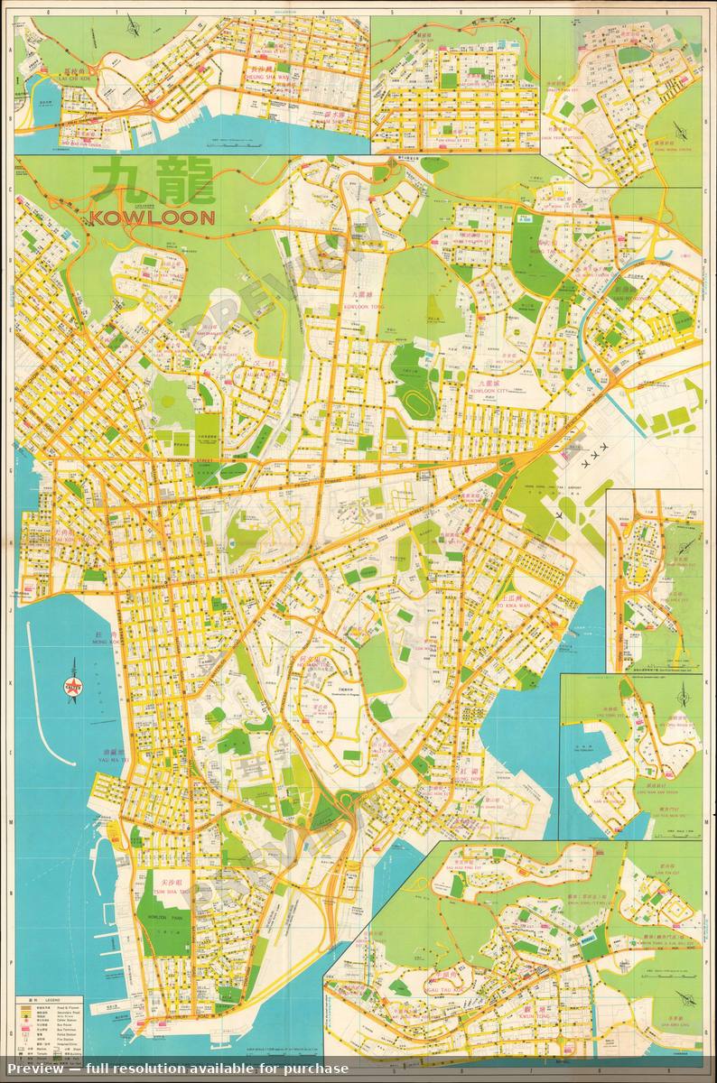 Antique map: Kowloon Hong Kong, 1978, 1978