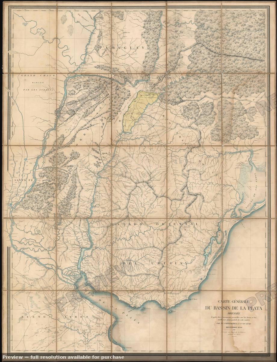 Antique map: La Plata Basin, 1853, 1853