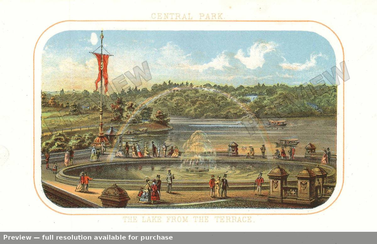 Antique map: Lake From Terrace, 1868