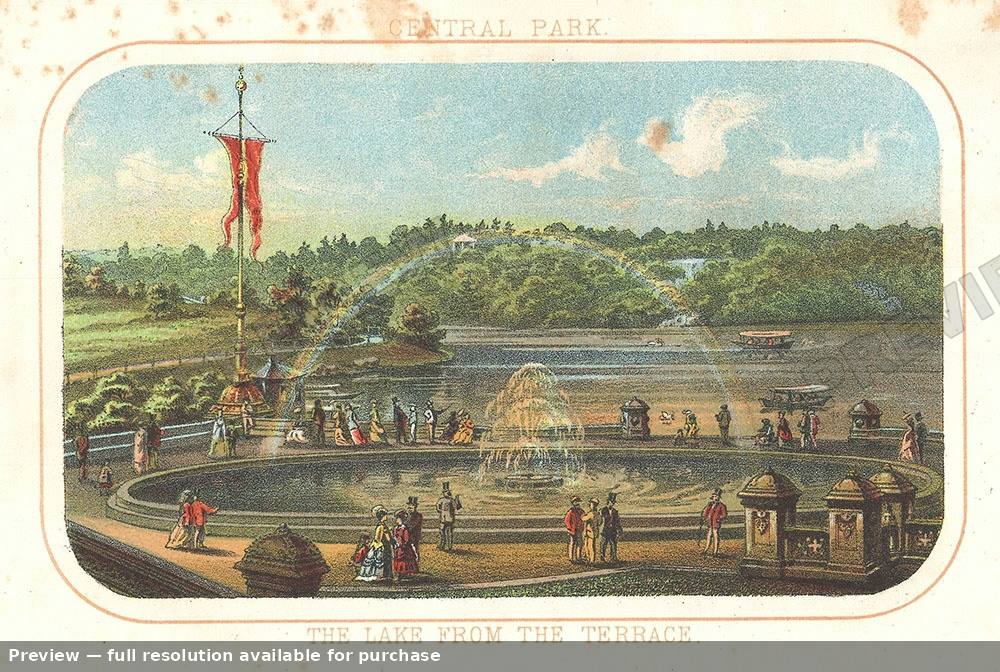 Antique map: Lake From Terrace, 1868