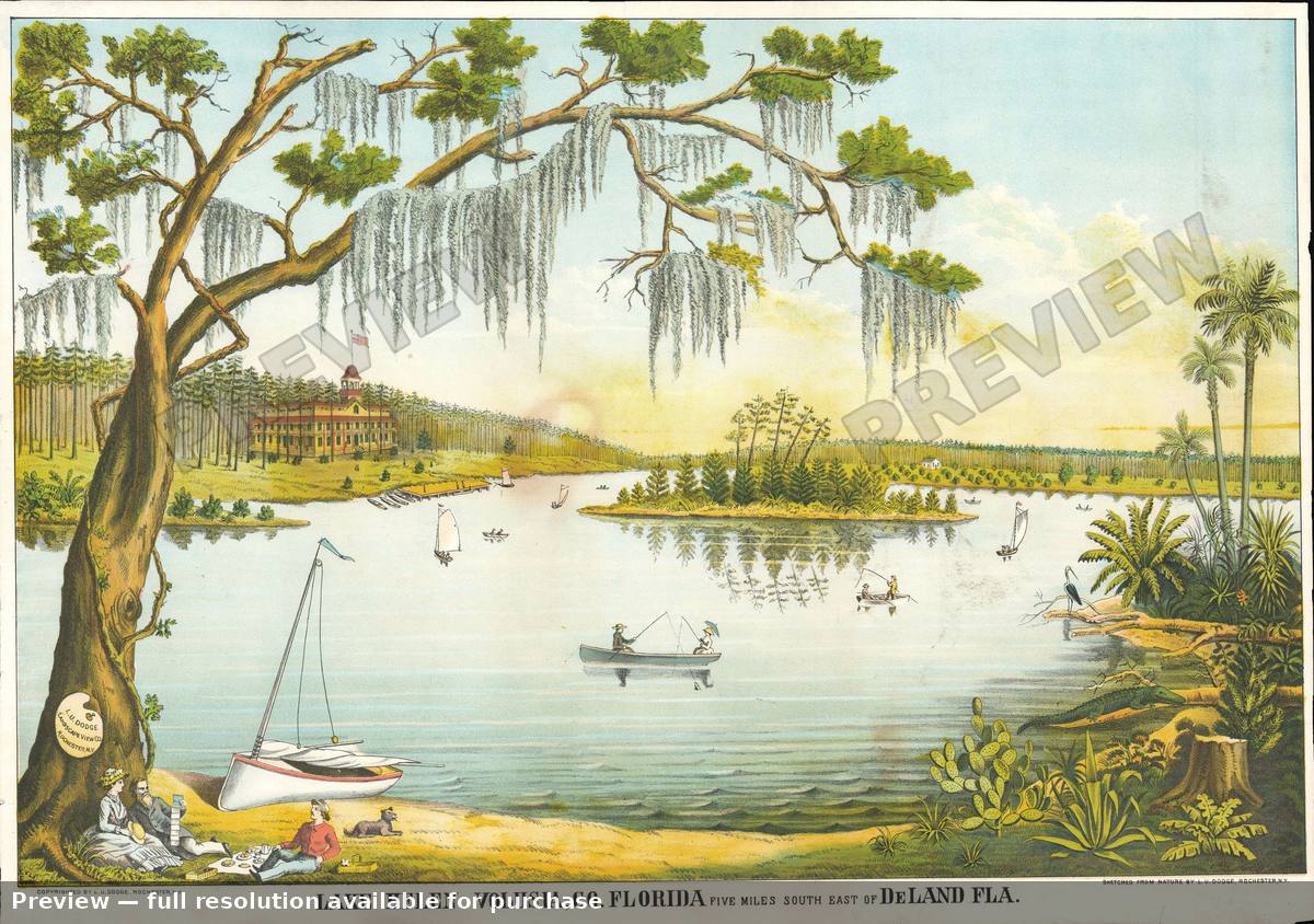 Antique map: Lake Helen Florida, 1884, 1884