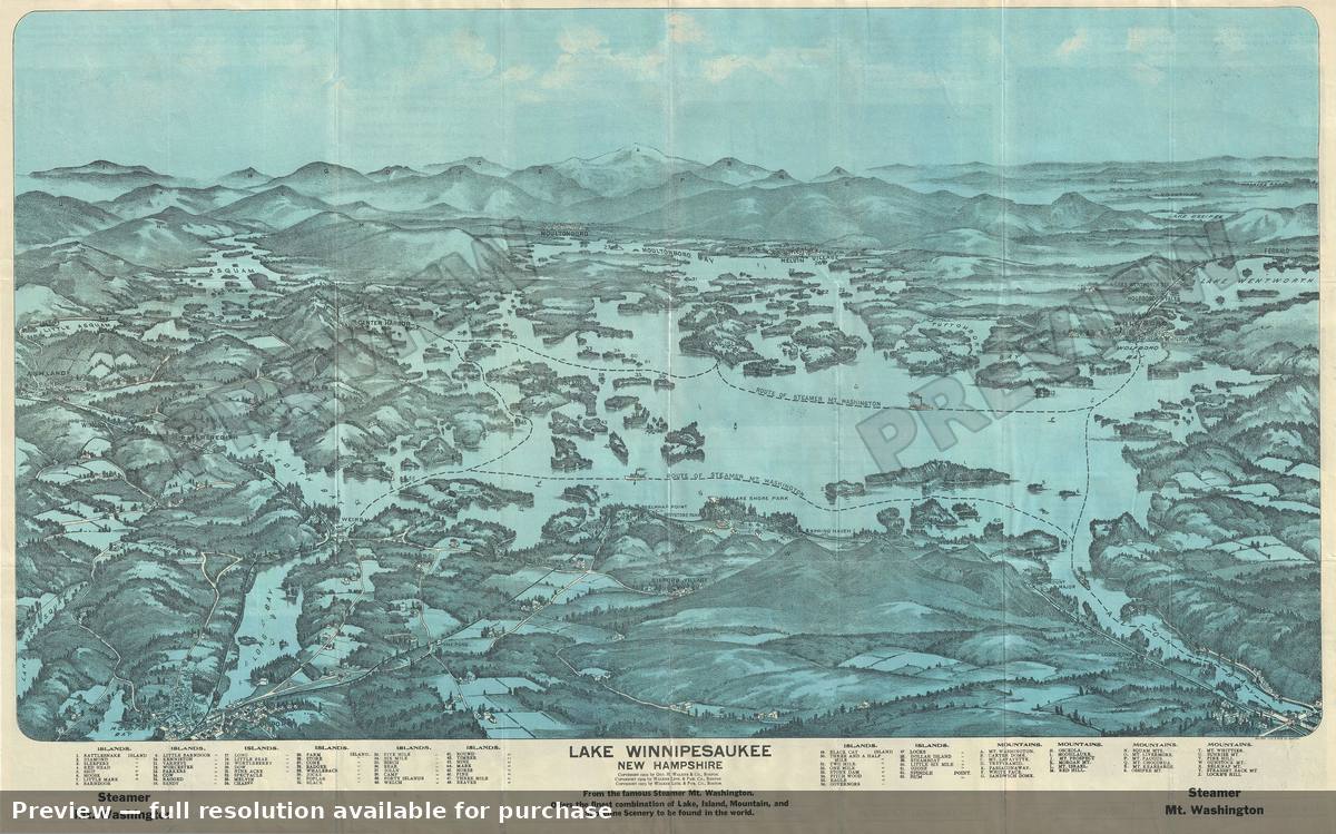 Antique map: Lake Winnipesaukee 2, 1903