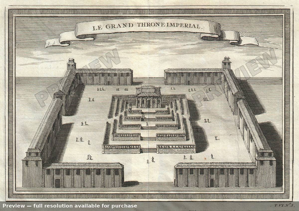Antique map: Le Grand Throne Imperial, 1756, 1756