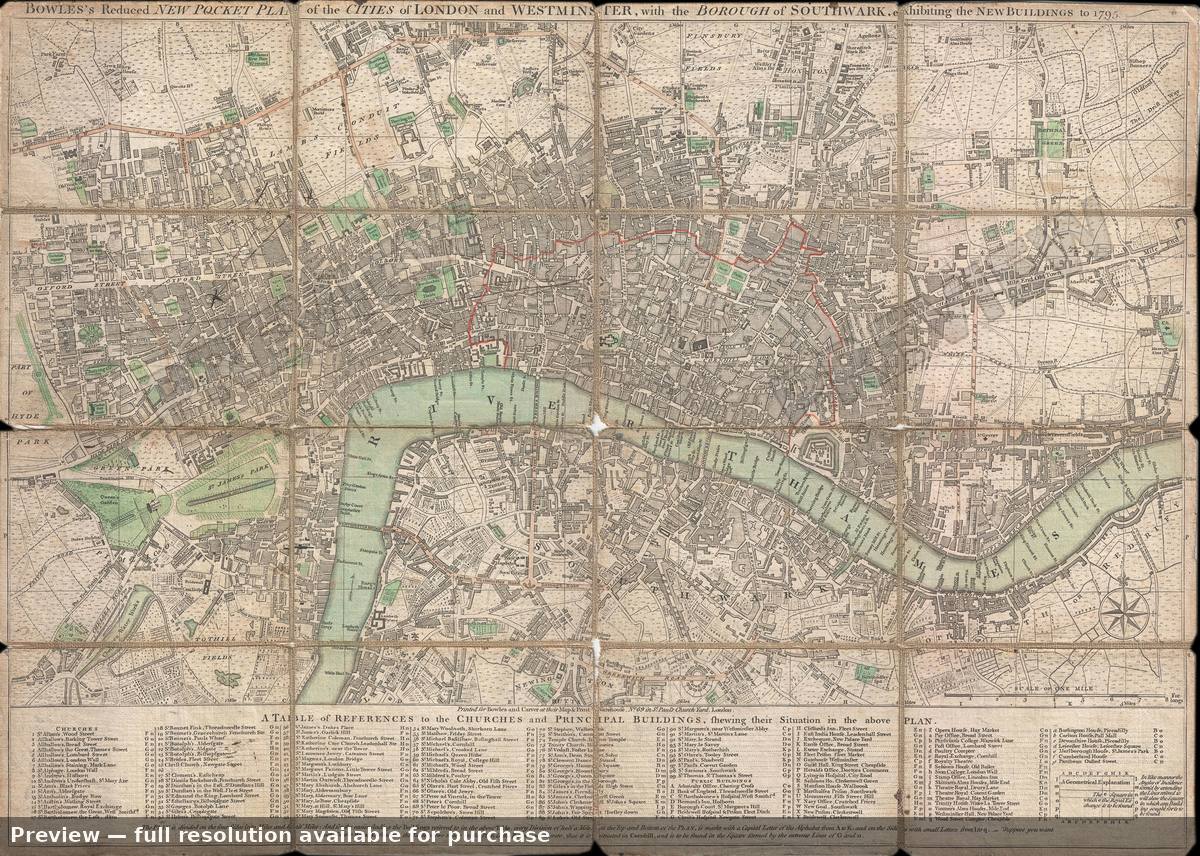 Antique map: London, 1795, 1795