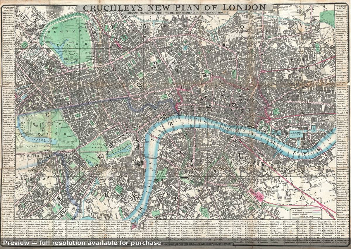 Antique map: London, 1846, 1846