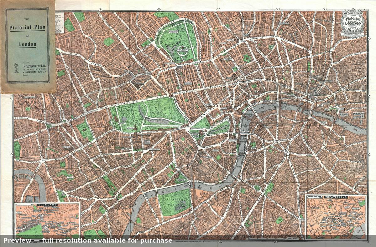 Antique map: London, 1923, 1923