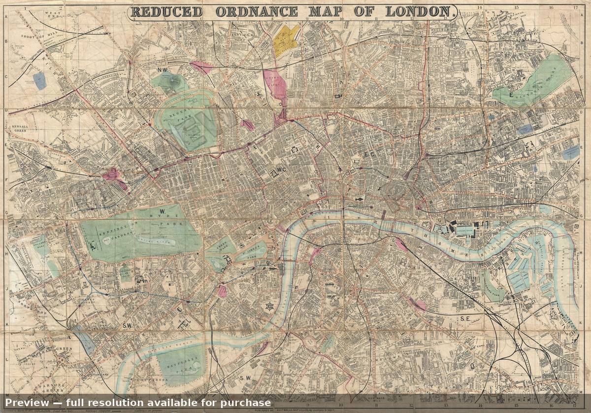 Antique map: London, 1873, 1873